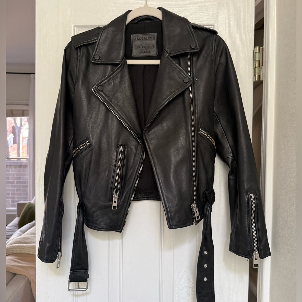 All Saints Balfern Leather Biker Jacket
